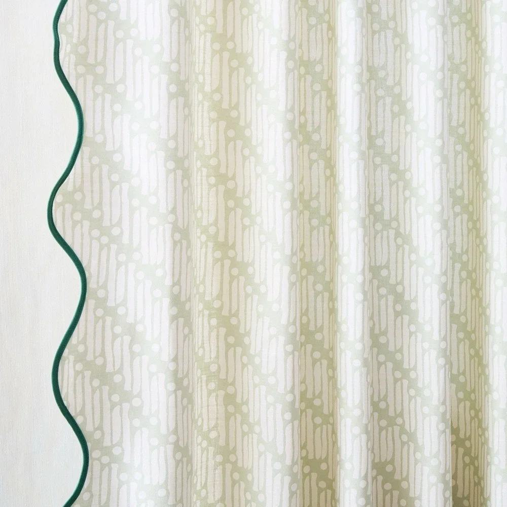West Elm x Rhode Batik Scallop Edge Curtain 48x84